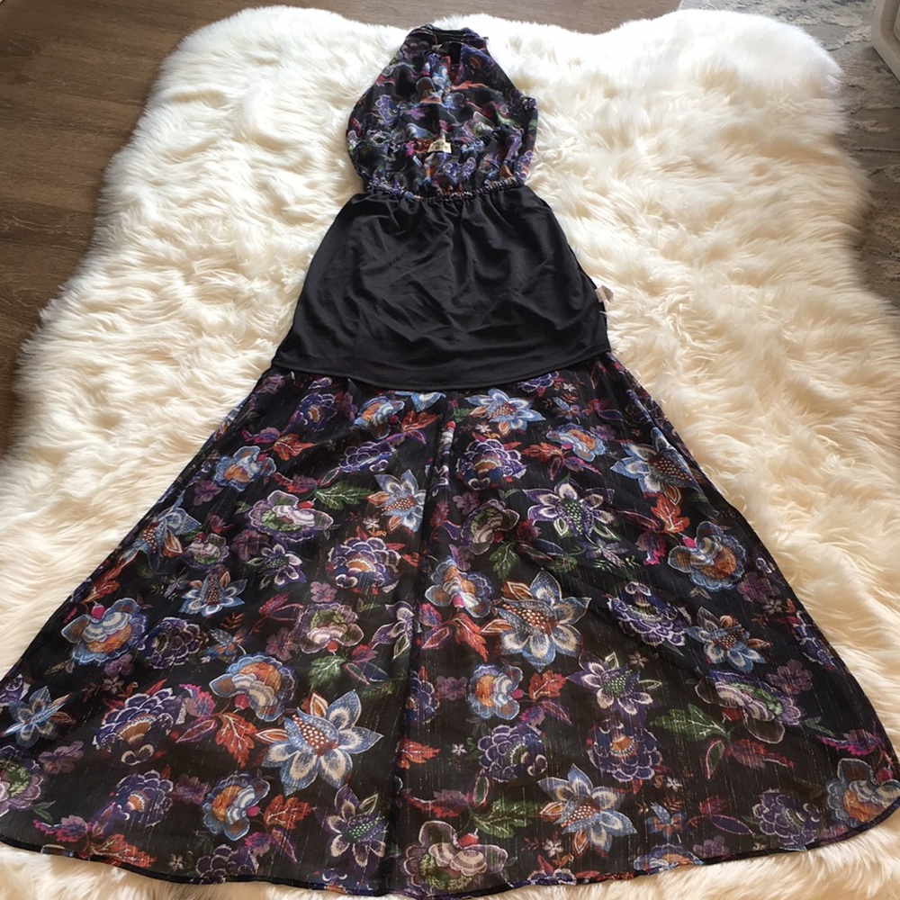 Show Me Your Mumu Karolina Collar Halter Maxi Dress - in City Nights Glimmer - Picture 12 of 14